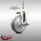 Service Caster 5 Inch 316SS Gray Polyurethane Swivel 3/8 Inch Threaded Stem Caster with Brake SCC-SS316TS20S514-PPUB-TLB-381615 - alternate 5